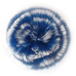 ROSE BROSJE/NL I REX KANINPELS Bl/Hvit